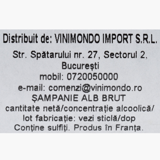 Șampanie Reserve alb brut, 12%, 0.75l