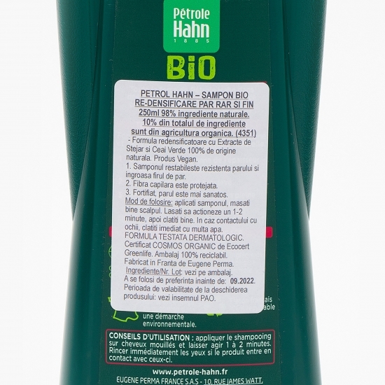 Șampon redensificare pentru păr fin, bio 250ml