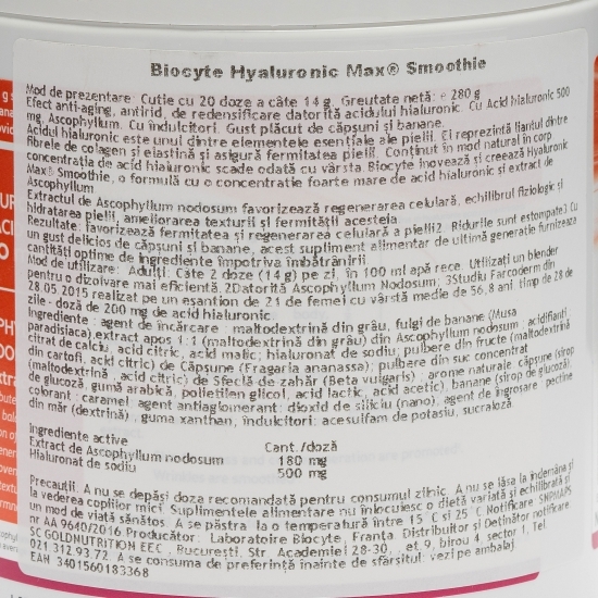 Smoothie Hyaluronic Max 280g