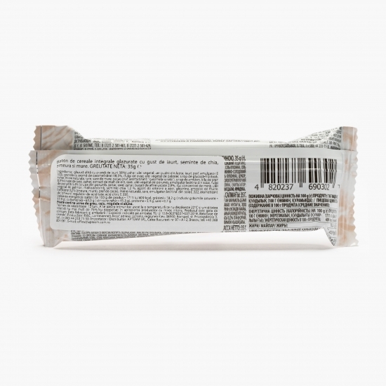 Baton de cereale integrale cu semințe de chia, zmeură și mure 35g