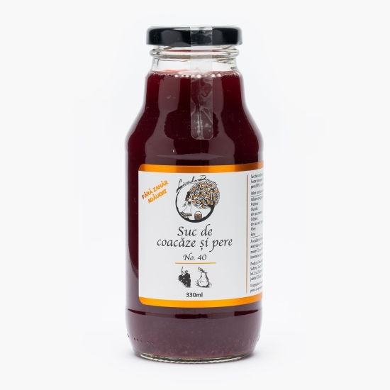 Suc de coacăze și pere, fără zahăr adăugat, 0.33l
