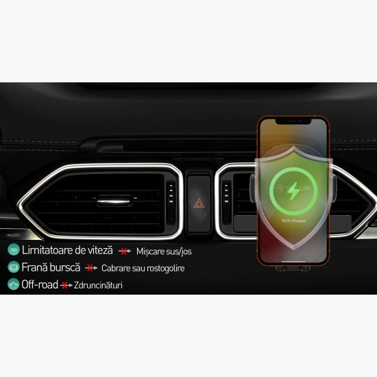 Suport auto pentru telefon CMH10, negru