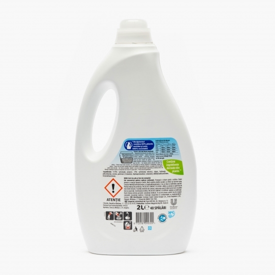 Detergent de rufe lichid 2în1 Gel iris alb 40 spălări 2l