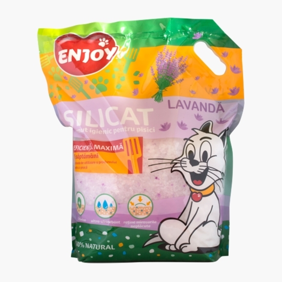 Așternut igienic pentru pisici silicat, lavandă, 7.6l