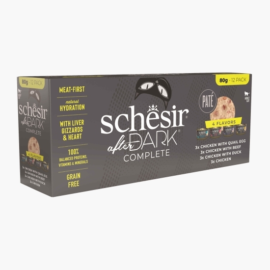 Hrană umedă pentru pisici adulte After dark, pate 12x80g