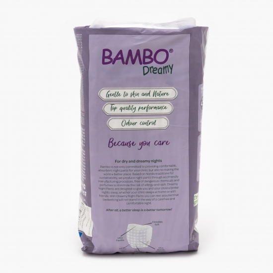 Scutece eco de noapte, 0% clor, fete 4-7 ani, 15-35kg, 10 buc