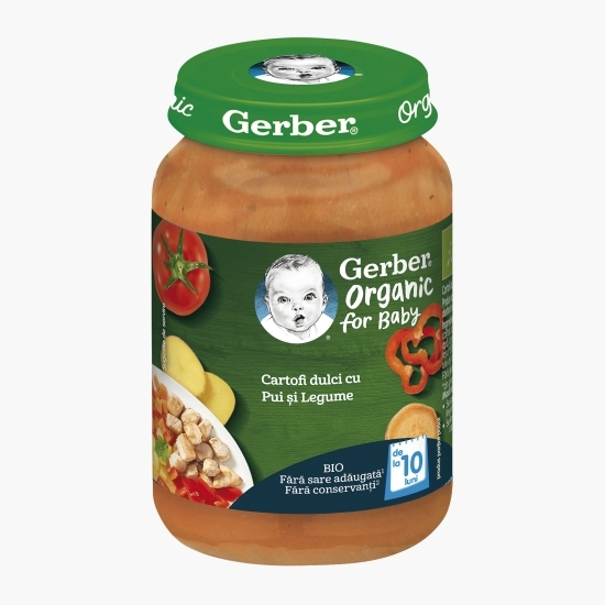 Cartofi dulci cu pui și legume eco, +10 luni, 190g