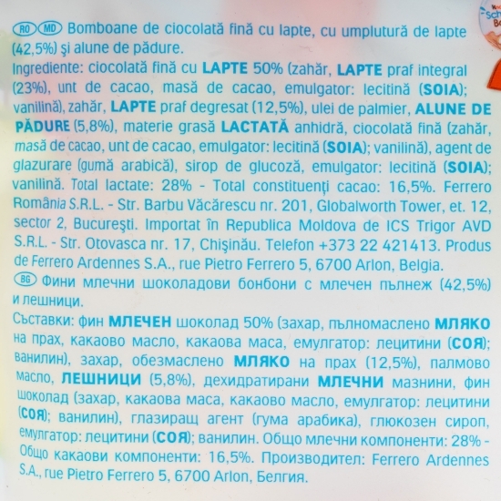Bomboane de ciocolată cu lapte și bucăți de alune Kinder Schokobons 300g