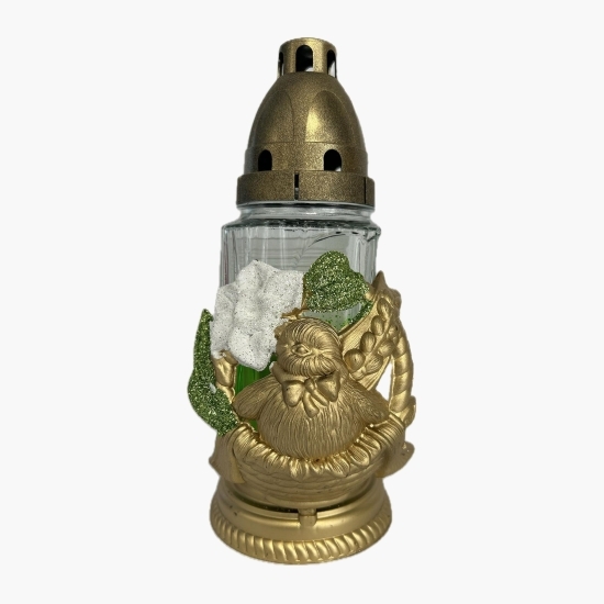 Candelă din sticlă cu decorațiuni de Paște, diverse modele