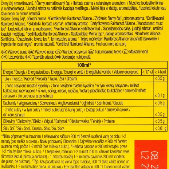 Ceai negru Yellow Label 100 plicuri