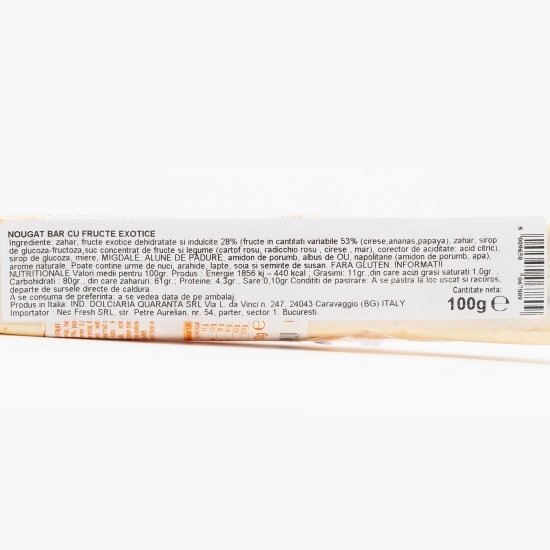 Nougat Bar cu fructe exotice 100g