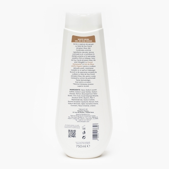Gel de duș cu cremă hidratantă, White Musk 0.75l