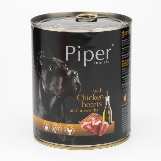 Hrană umedă pentru câini, 800g, cu inimi de pui și orez brun