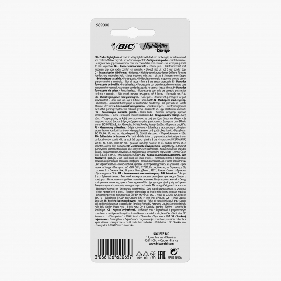 Evidențiator Brite Liner Grip galben