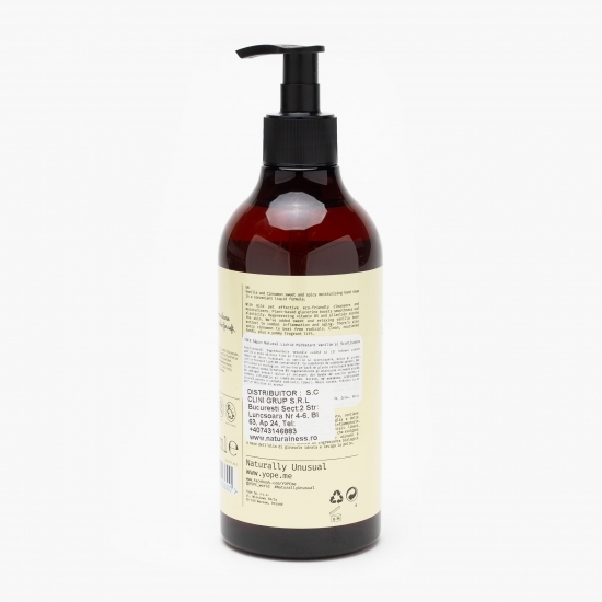 Săpun lichid natural hidratant, vanilie și scorțișoară 0.5l