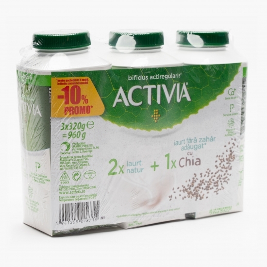 Iaurt de băut (2 natur/1 chia) 3x320g