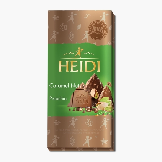 Ciocolată cu lapte și fistic caramelizat 80g