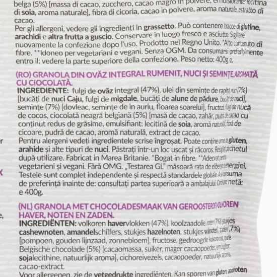 Granola ciocolată belgiană 400g