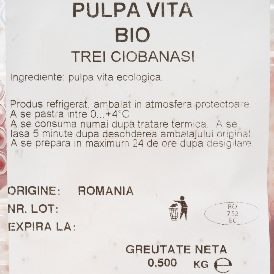 Pulpă vită eco 500g