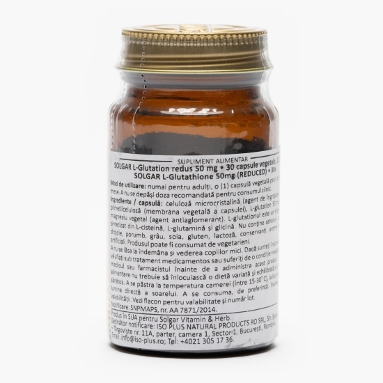 Glutation redus 50mg, 30 capsule vegetale