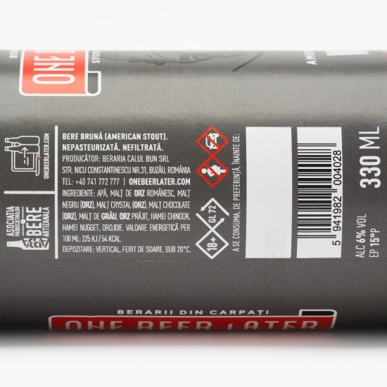 Bere artizanală nepasteurizată brună Wooow 0.33l