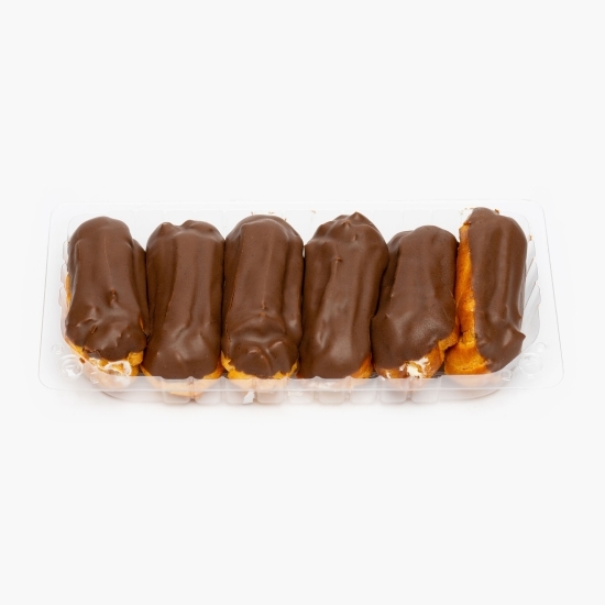 Mini eclere cu glazură de cacao 6 buc. 150g