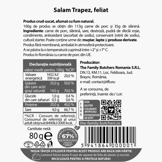 Salam Trapez feliat 80g