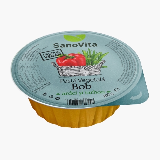 Pastă vegetală din bob cu ardei și tarhon 100g