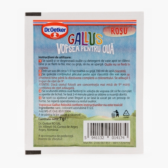 Vopsea roșie pentru ouă (10 ouă), 7g