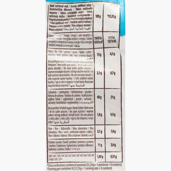 Crackers eco cu ulei de măsline extra virgin 250g