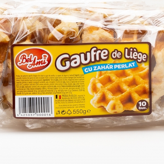 Gaufre de Liege cu zahăr perlat 550g
