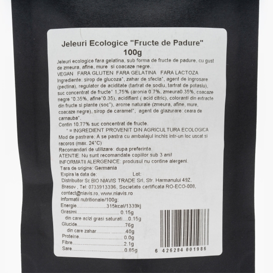 Jeleuri ecologice cu fructe de pădure 100g