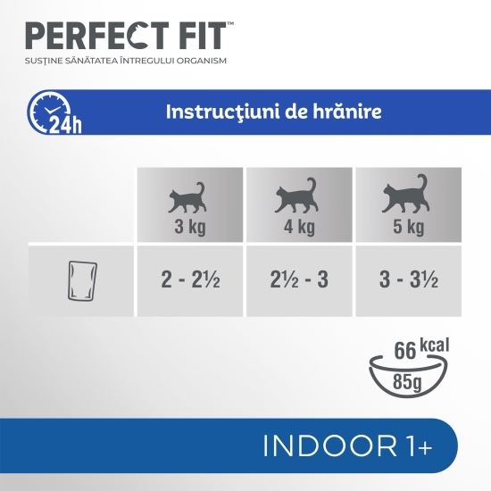 Hrană umedă cu pui și mazăre pentru pisici de interior adulte, 85g, în sos