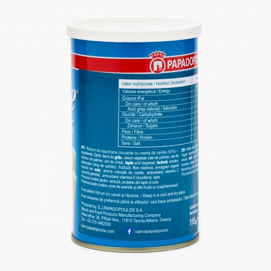 Rulouri de napolitane cu cremă de vanilie 115g