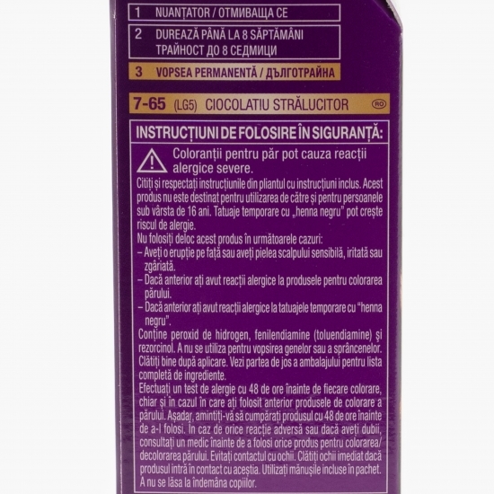 Vopsea de păr permanentă Intensive Color Cream LG5 ciocolatiu strălucitor 110ml