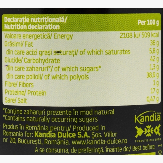 Cremă tartinabilă proteică, cu fistic și aromă de rom 230g