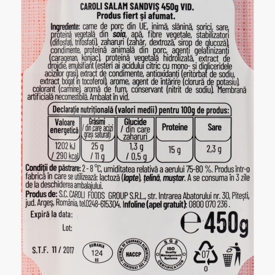 Salam Sandviș 450g