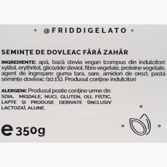 Înghețată vegană cu semințe de dovleac fără zahăr 420ml