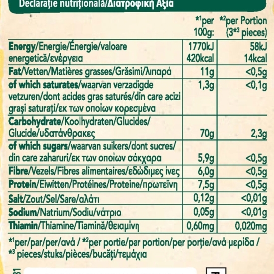 Snack ecologic din porumb cu morcovi 20g, 6+ luni