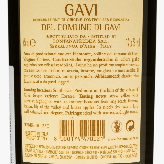 Vin alb sec Cortese Gavi di Gavi, 12.5%, 0.75l