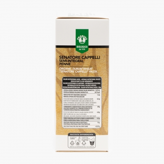 Penne semi integrale din grâu dur eco 500g