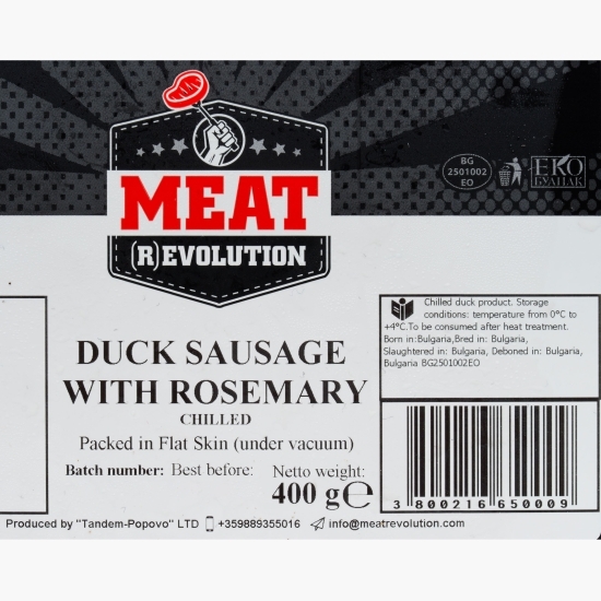 Cârnați de rață cu rozmarin 400g