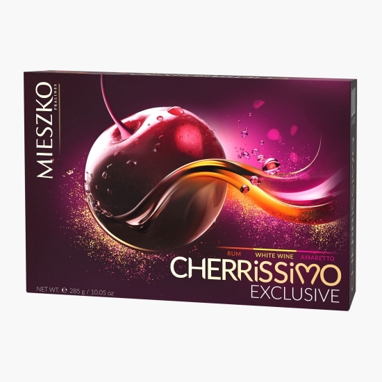 Praline de ciocolată cu vișine în alcool Cherrissimo Exclusive 285g