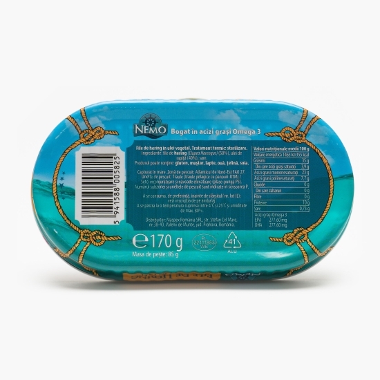 File de hering în ulei 170g