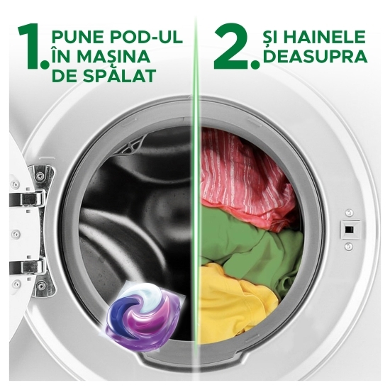 Detergent de rufe capsule Ariel Pods+ Touch of Lenor Unstoppables, 22 spălări