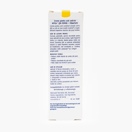 Cremă pentru ochi antirid Q10 Power 15ml
