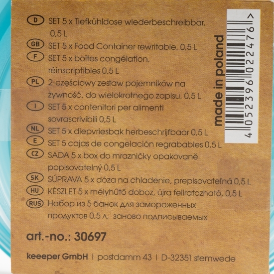 Set 5 recipiente pentru păstrarea hranei