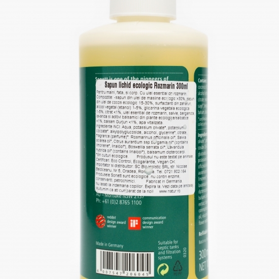 Săpun lichid bio, rozmarin 300ml