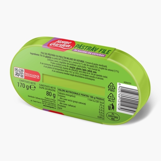 Păstrăv file în mujdei 170g