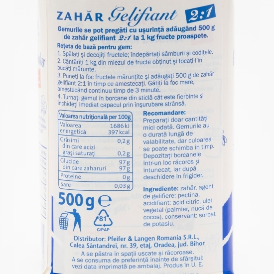 Zahăr gelifiant 2:1, 500g